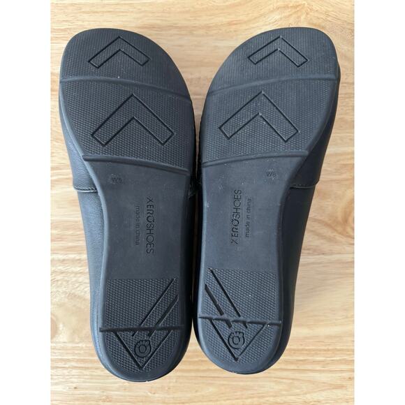 Xero Shoes Women's Phoenix Black Leather Bare Foot Ballet Flats Minimalist 8 - Picture 9 of 10